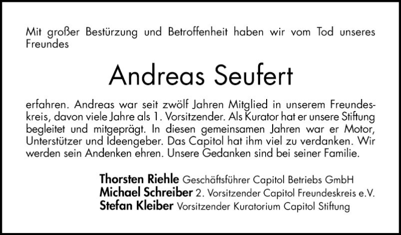  Traueranzeige für Andreas Seufert vom 04.06.2019 aus Mannheimer Morgen